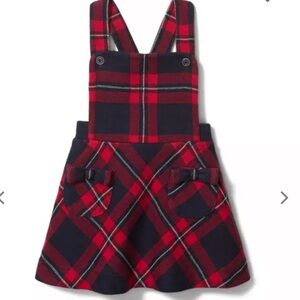 Janie and Jack Red and Navy Plaid Dress in Bradbury Red Plaid